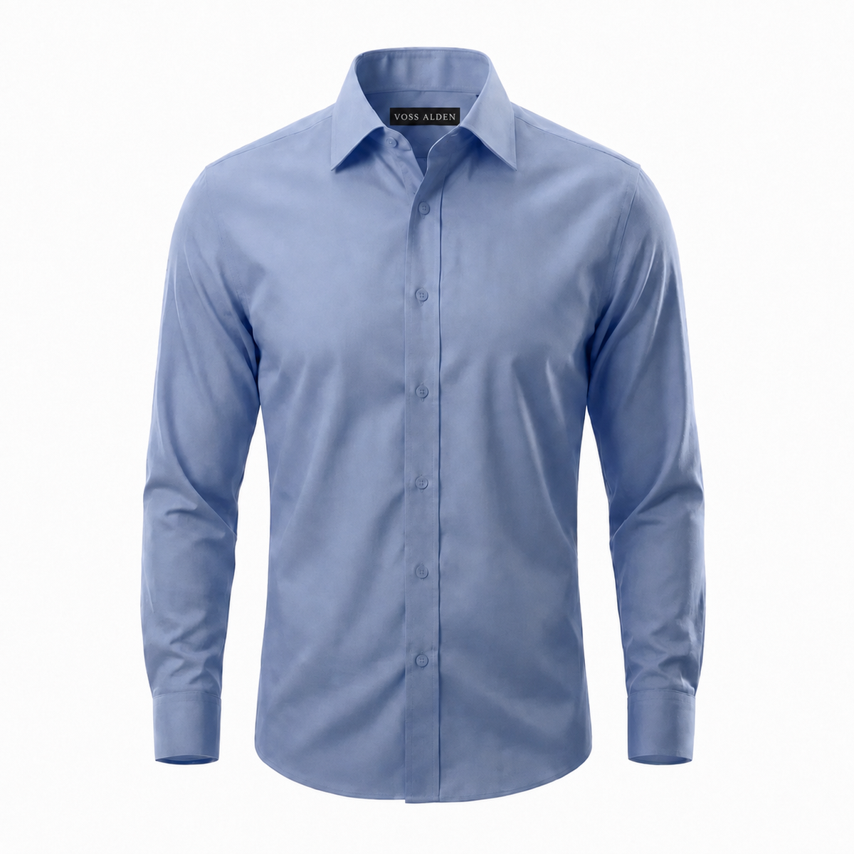 Voss Alden Glatt strijkvrij overhemd in lichtblauw