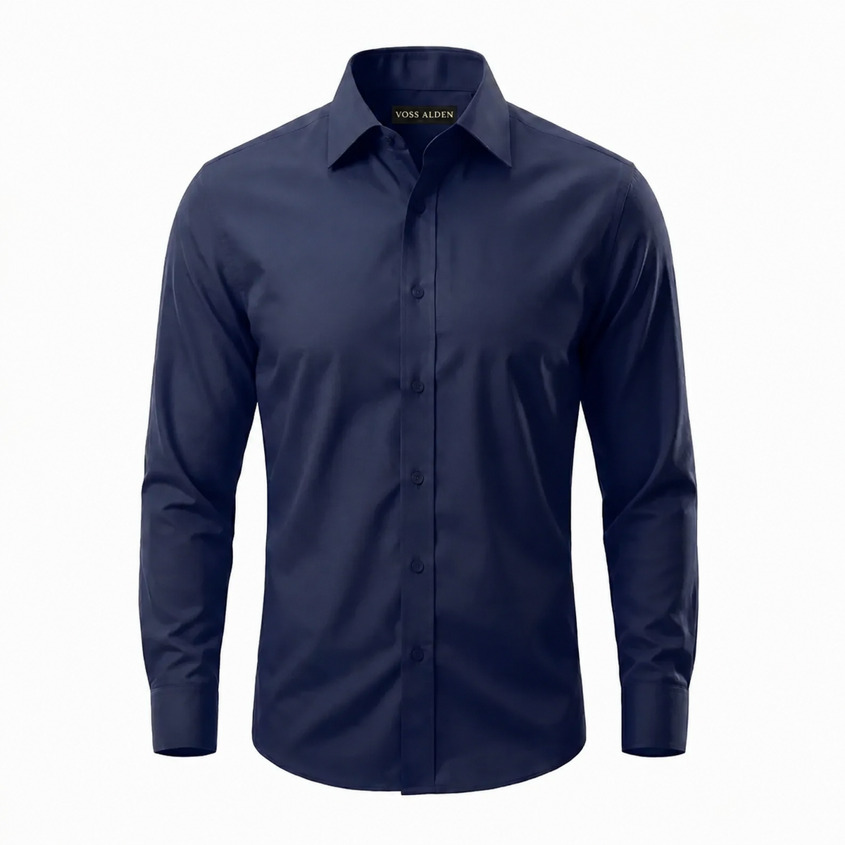 Voss Alden Glatt strijkvrij overhemd in marineblauw