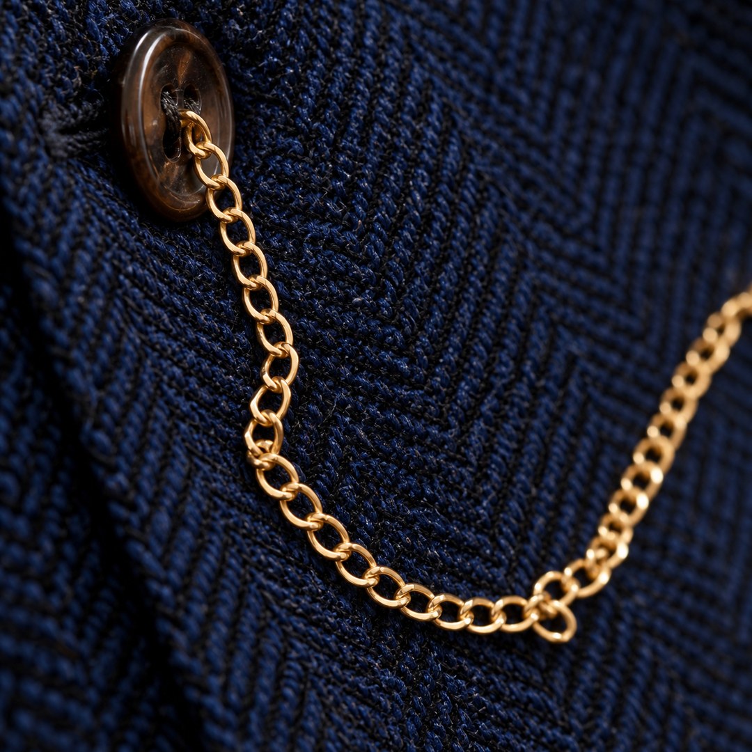 Bregenz-gilet – detail gouden kettinkje