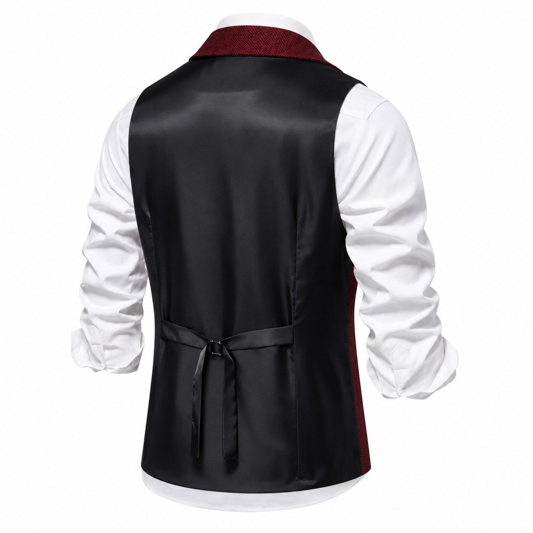 Bregenz-gilet karmijnrood – rugpand