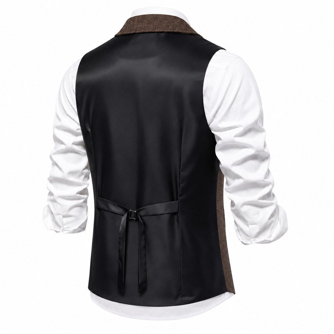 Bregenz-gilet oxfordbruin – rugpand