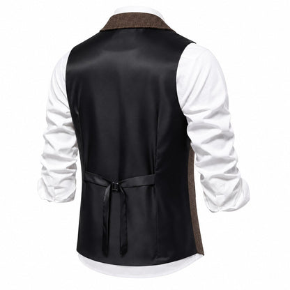 Bregenz-gilet oxfordbruin – rugpand