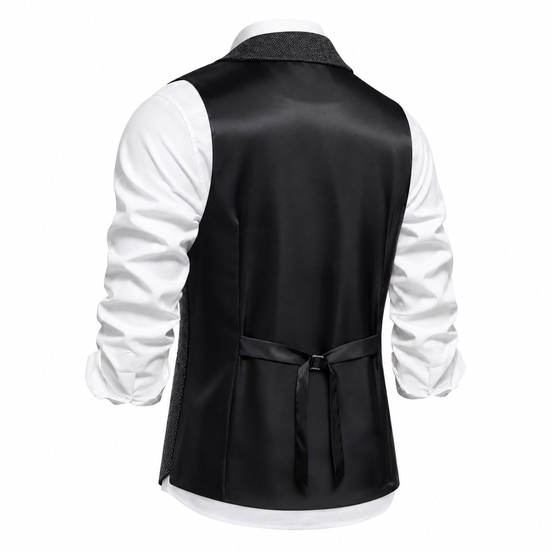 Bregenz-gilet middernachtzwart – rugpand
