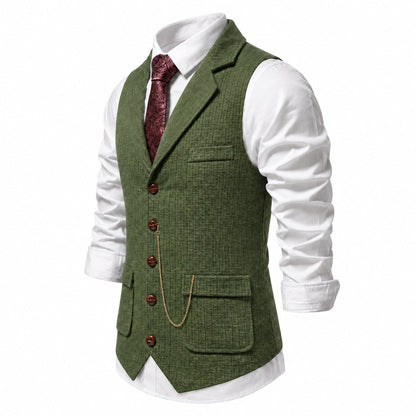 Bregenz-gilet olijfgroen – driekwart rechts