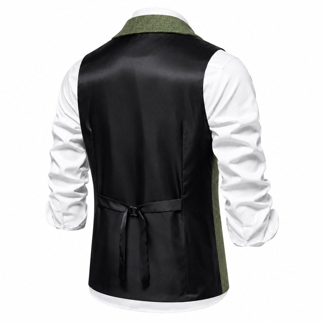 Bregenz-gilet olijfgroen – rugpand